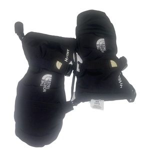 GIRLS northface black hyvent mitts size M 10/12